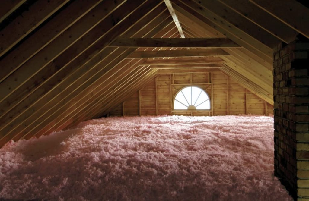 attic insulation in residential home